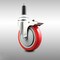 Service Caster 5 Inch 316SS Red Poly Swivel 3/4 Inch Expanding Stem Caster Lock Brake SCC SCC-SS316TTLEX20S514-PPUB-RED-34 - alternate 1